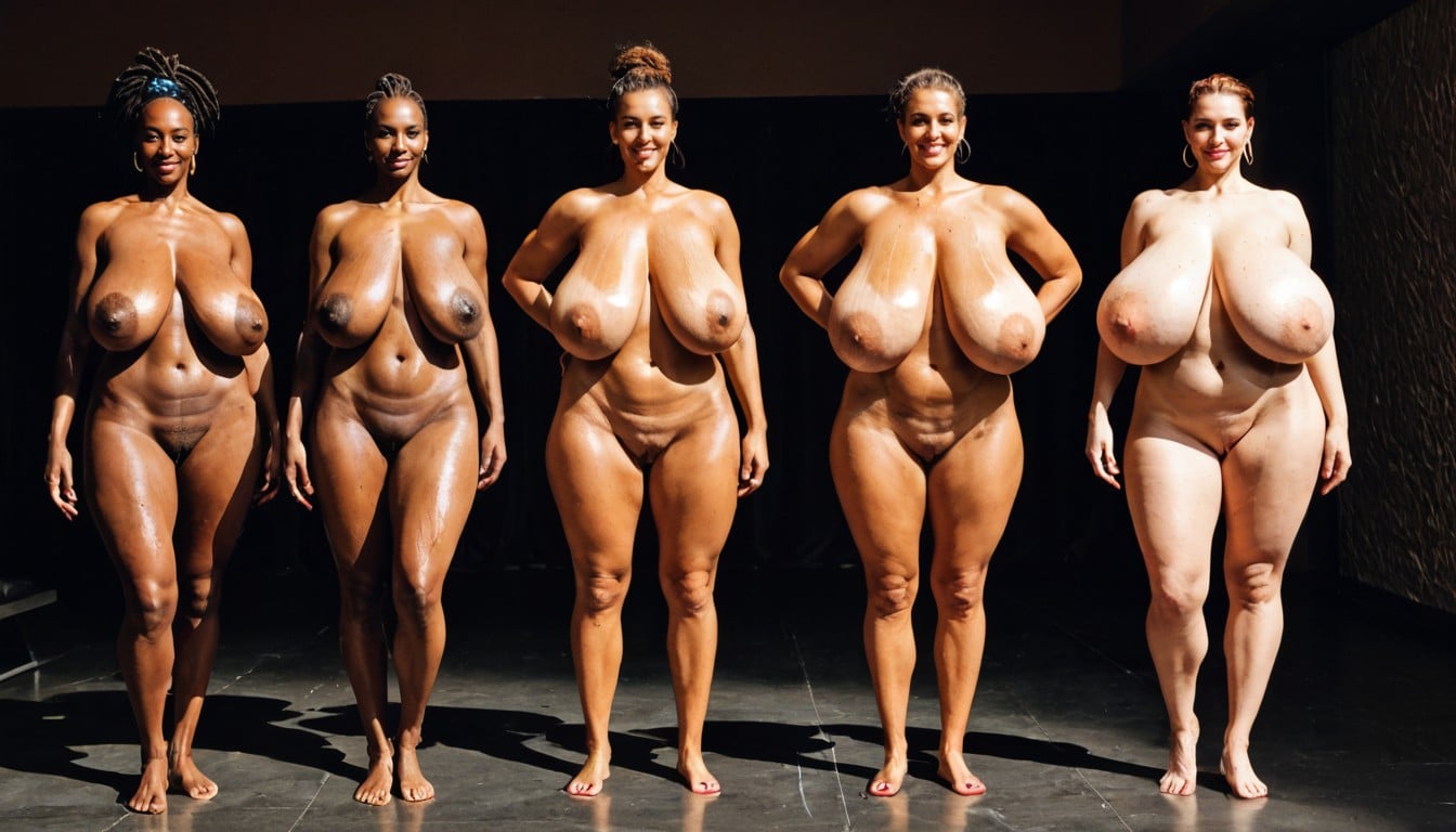 Massive Saggy Breasts, Heavy Breasts Hanging To The Thighs, Droopy Breasts Porno IA