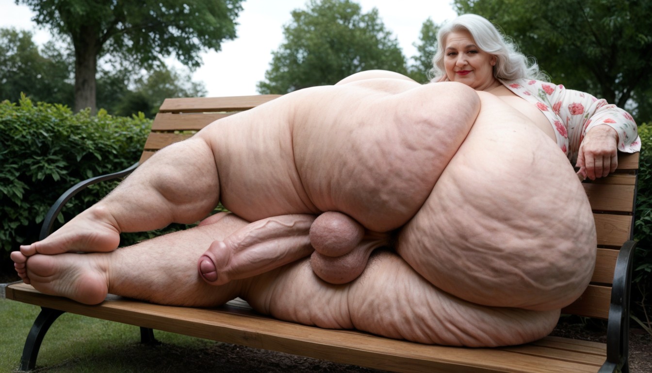 Tumbada, Cellulite Arms, Pelo Blanco Porno IA