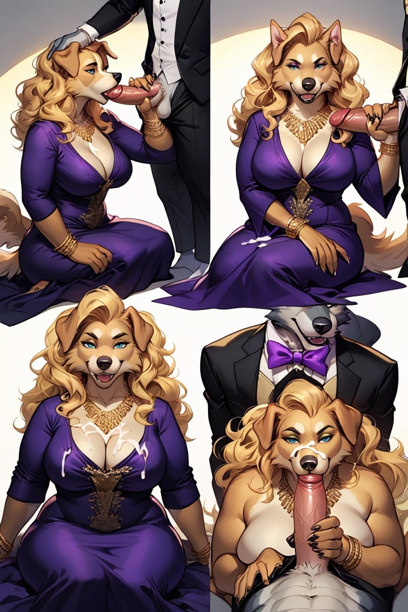 Sitting, Gray Wolf, Sitting On Ground Furry AI Porn