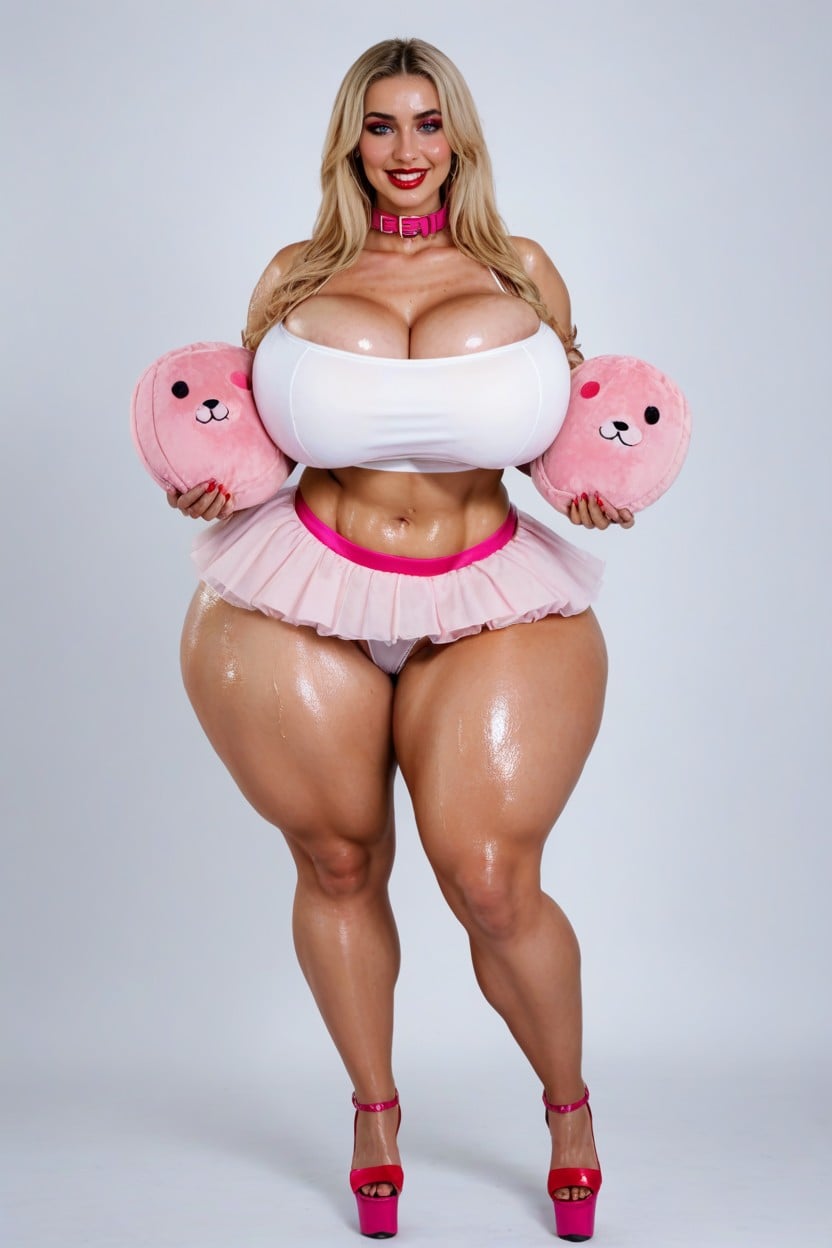 Front View, Obese, Blue Eyes AI Porn