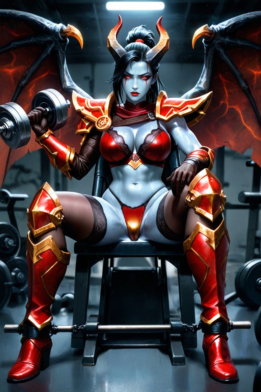 Forming Intricate Leg And Hip Patterns, 25+, Red Eyes Hentai AI Porn