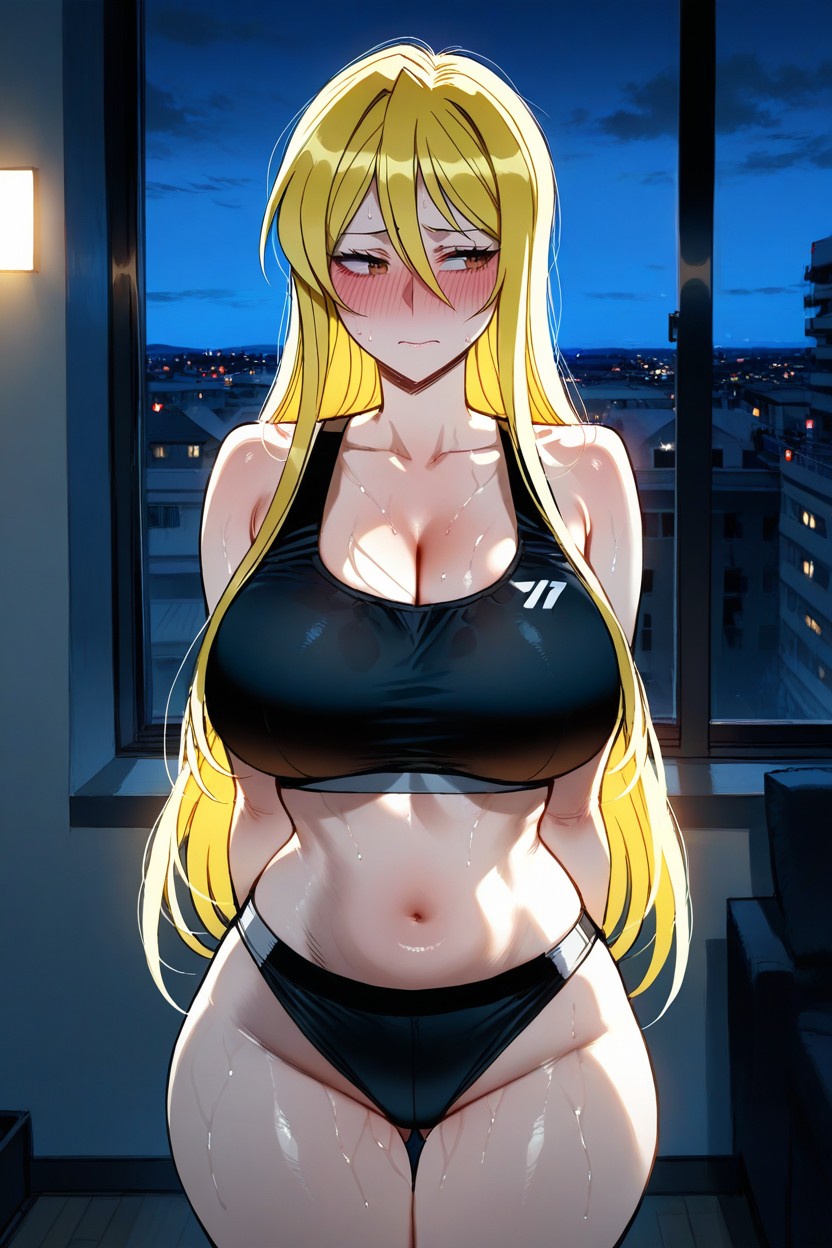 Gradient Shading, Naked, Blushing Hentai AI Porn