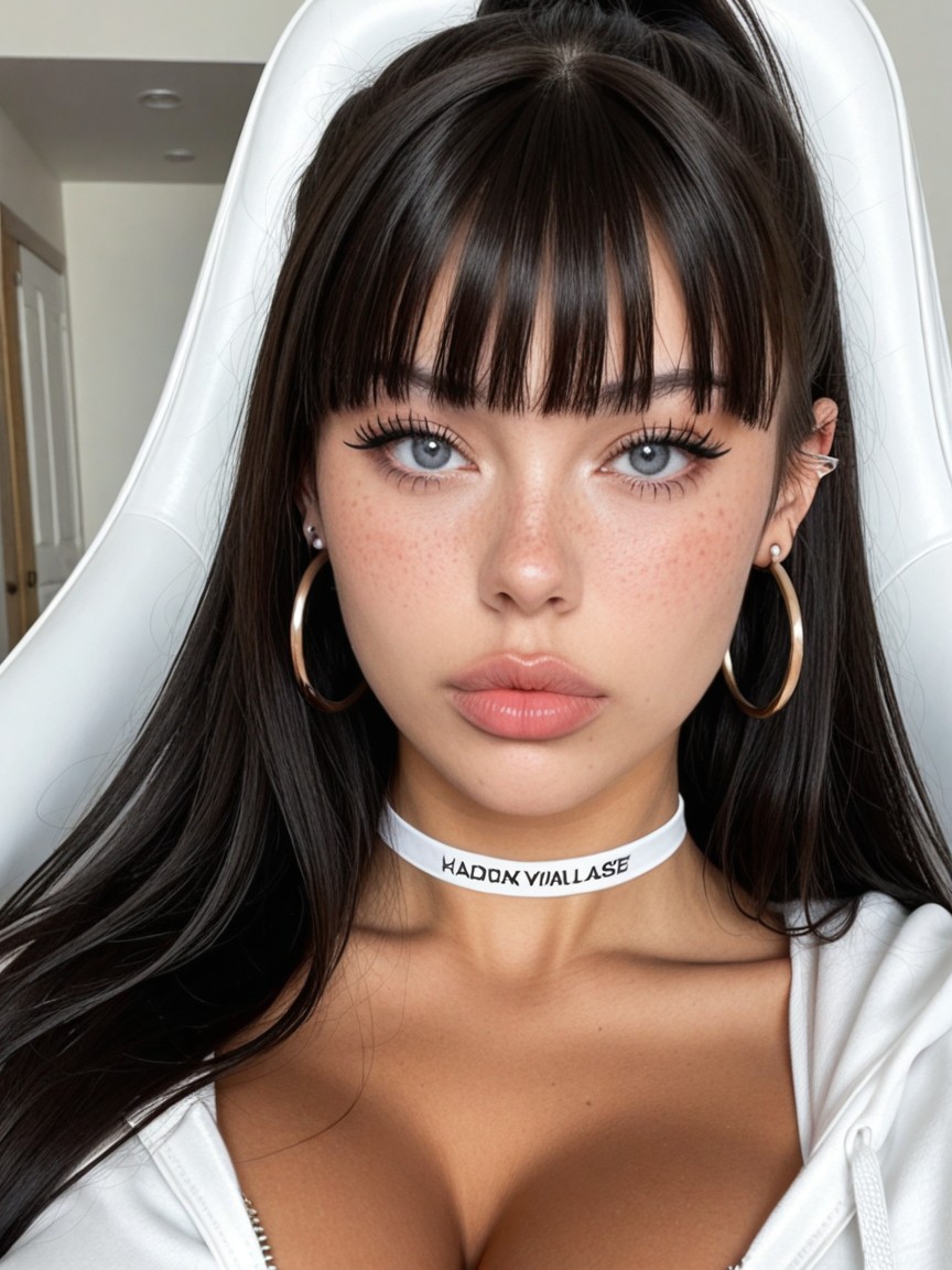 Massive Lips, Albino Skin, Vista Frontal Porno IA