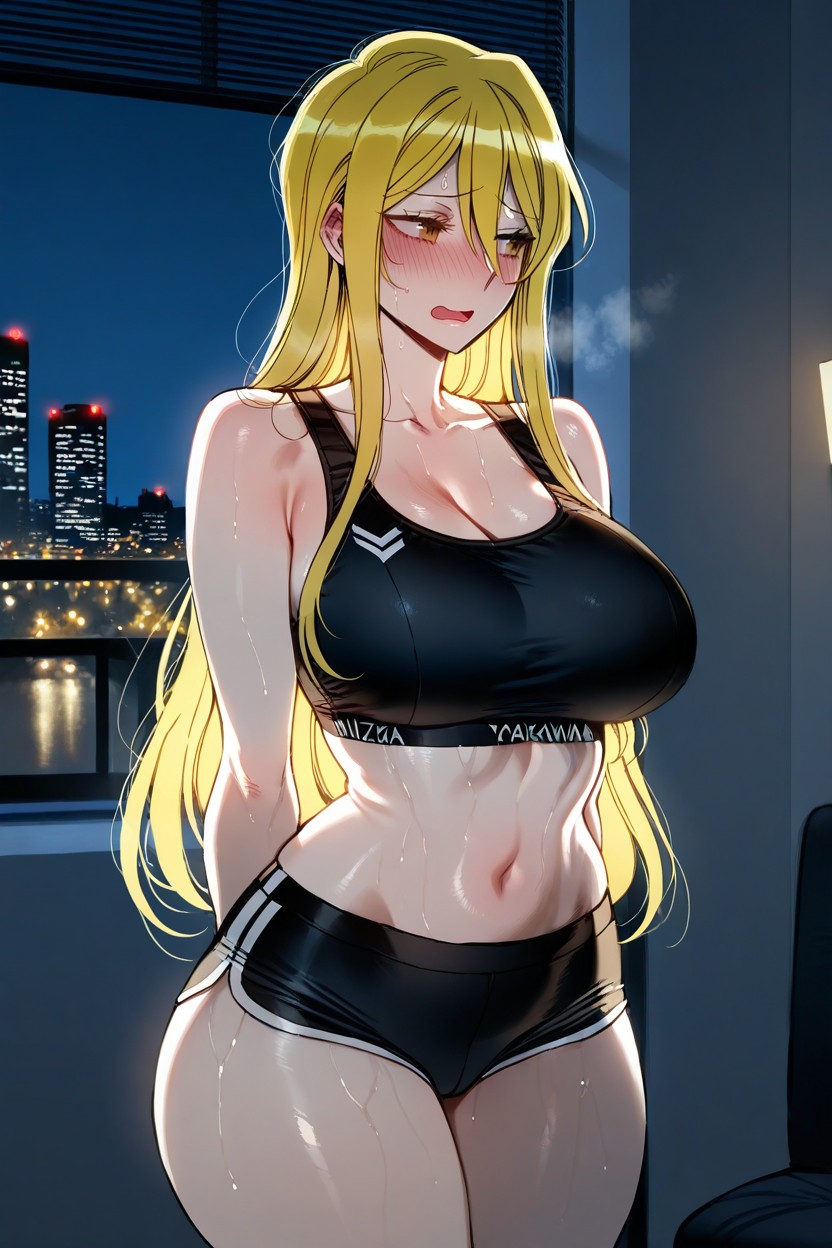 Dark Room, Nighttime, Curvy Figure Hentai AI Porn