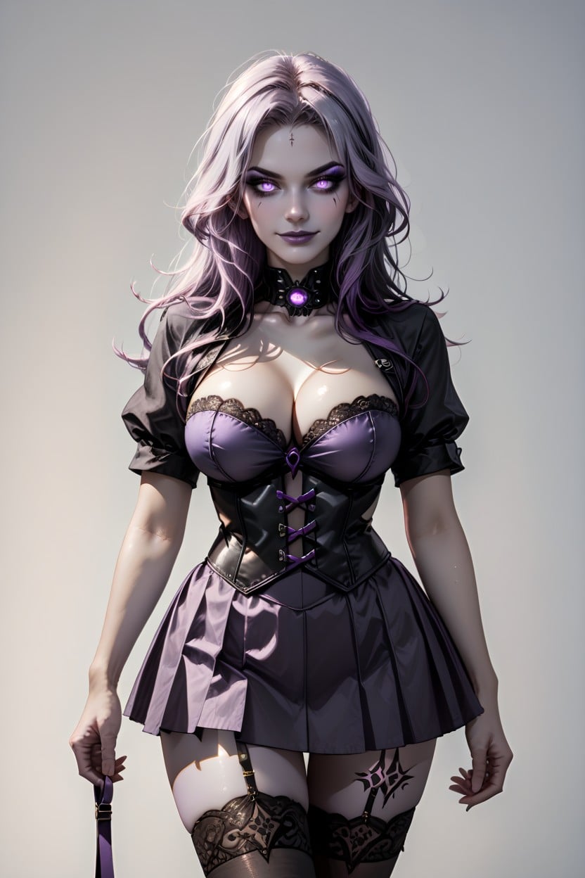 Face Fully Visible, Collar (restricción), Semi Realistic Facial Proportions Porno IA