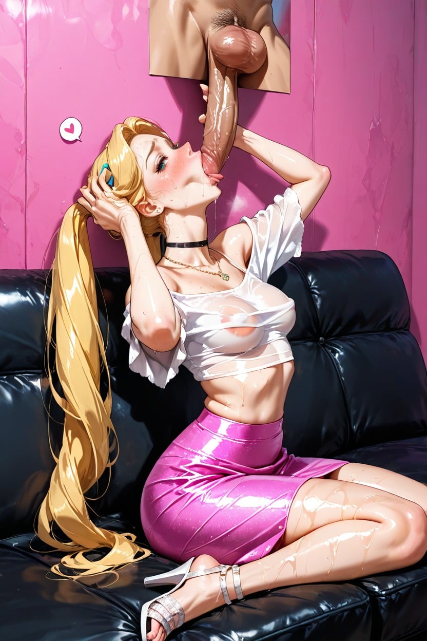 A Man Sits, Tongue Out, Hard Shadow Hentai AI Porn
