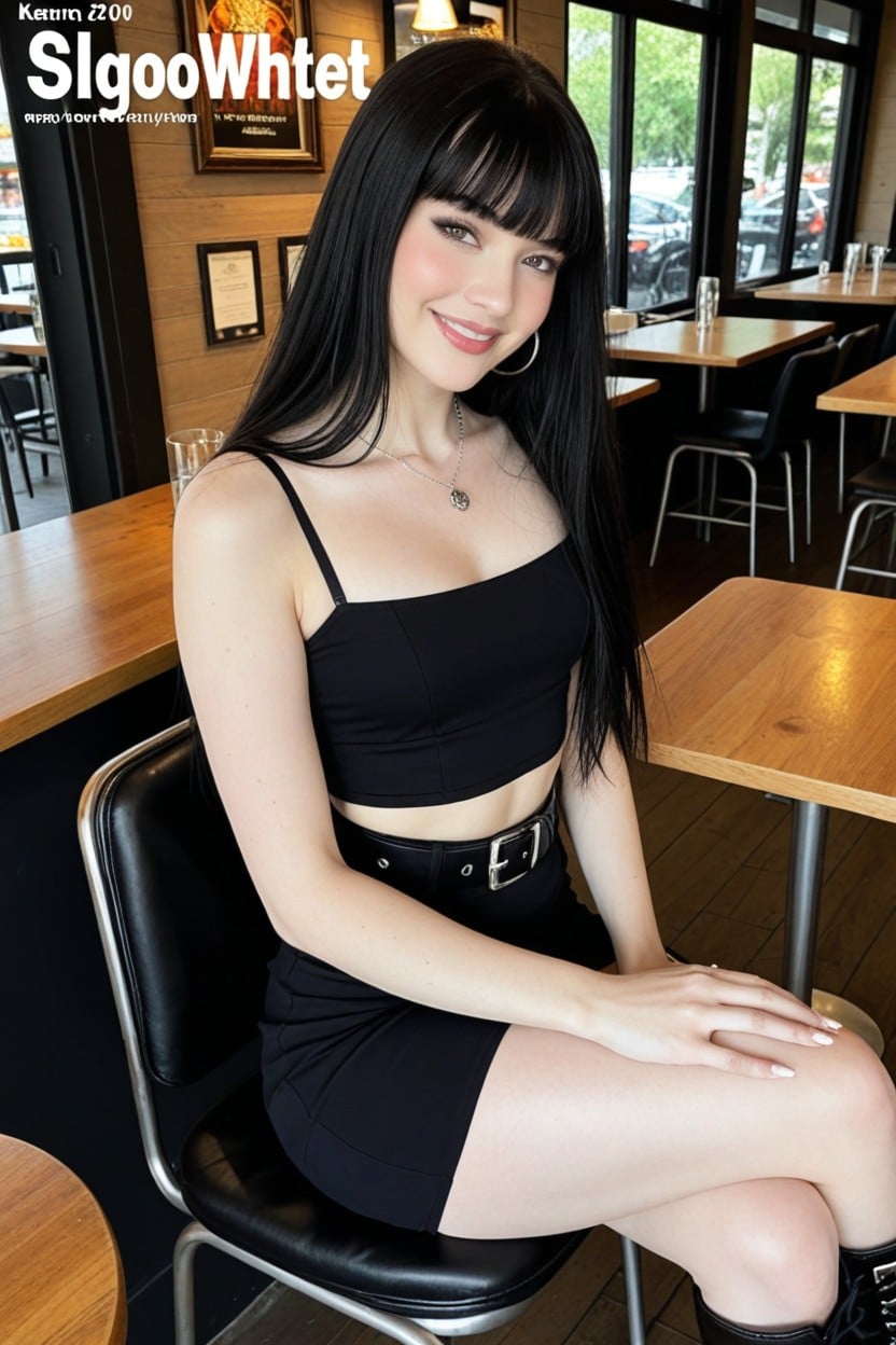 Japanese Idol, Goth, Extremely Beautiful AI Porn
