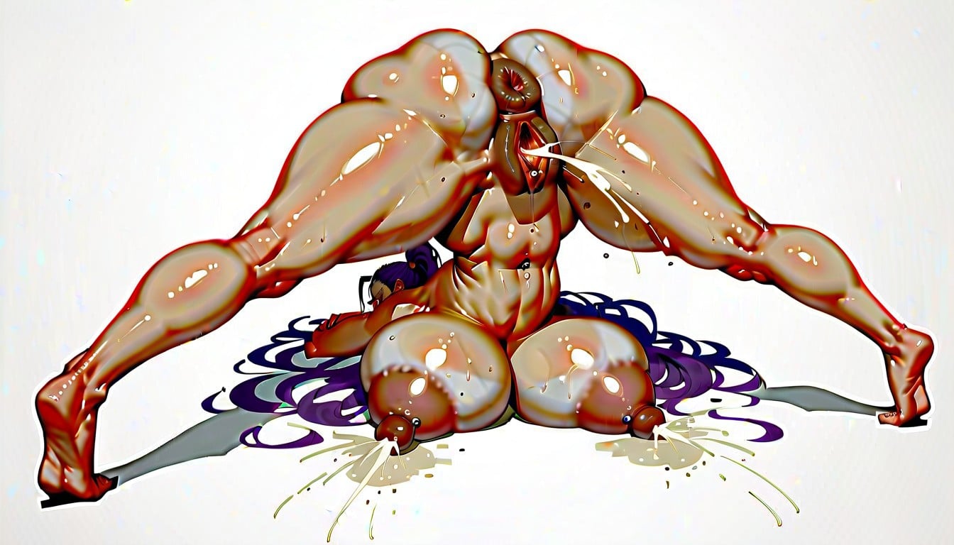Giant Pussy, Ano Dilatado, De Arriba A Abajo Porno IA