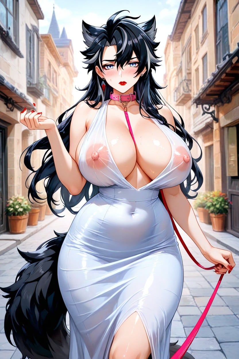 The Blouse Is Closed, Massive Breasts, Perfect Face AI Porn