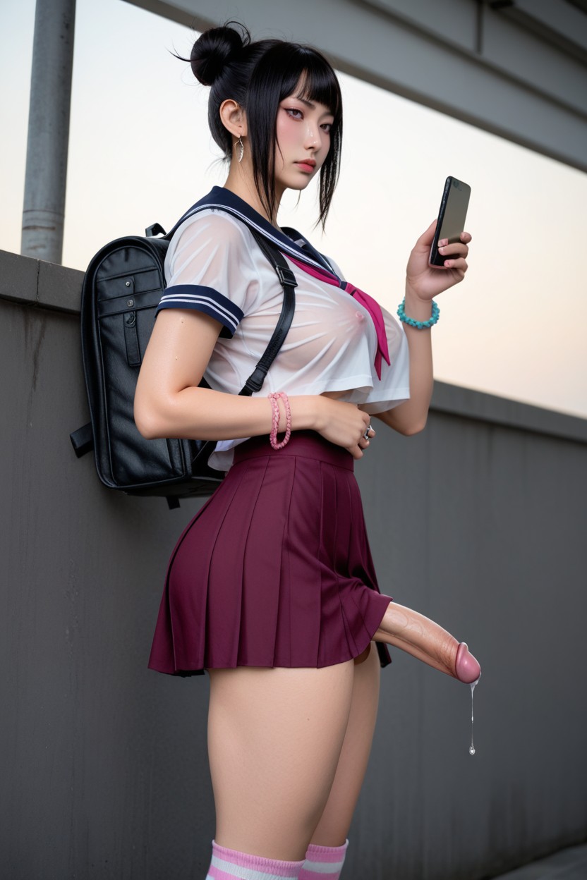 Backpack, 25+, Purple Hair Curly AI國產黃片