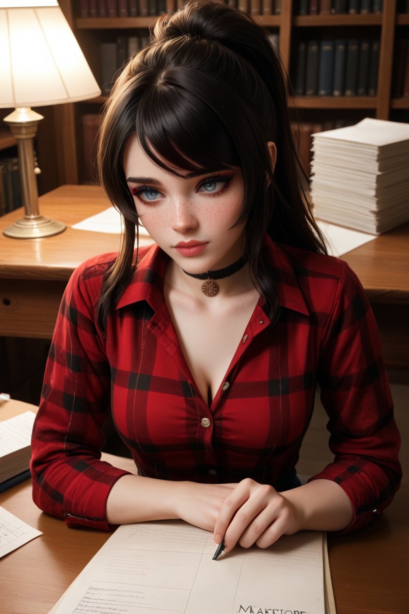 Shy, Choker, Narrowing Waist AI Porn