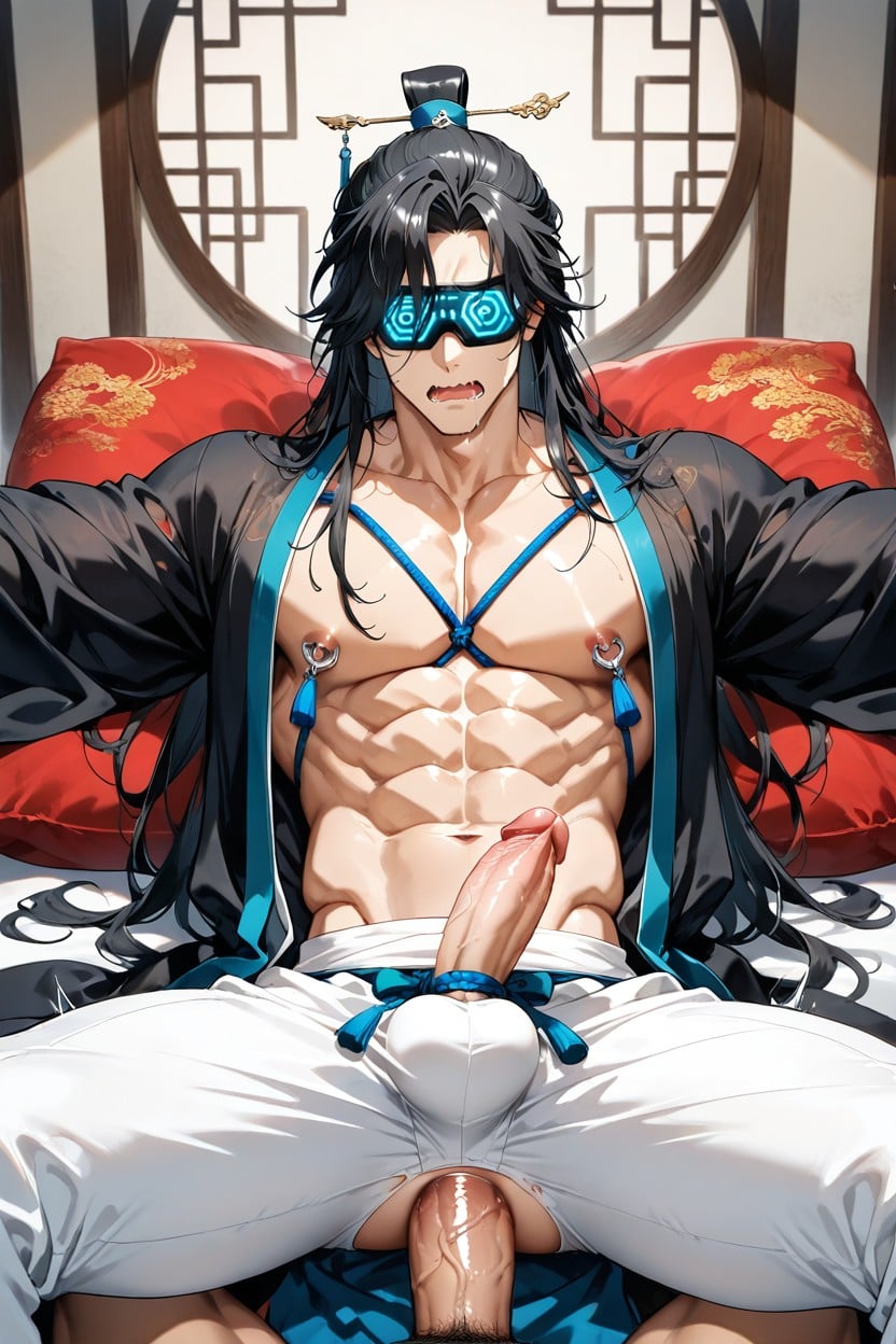 In Chinese Costume, Grab The Groin, Arms AI Gay Porn