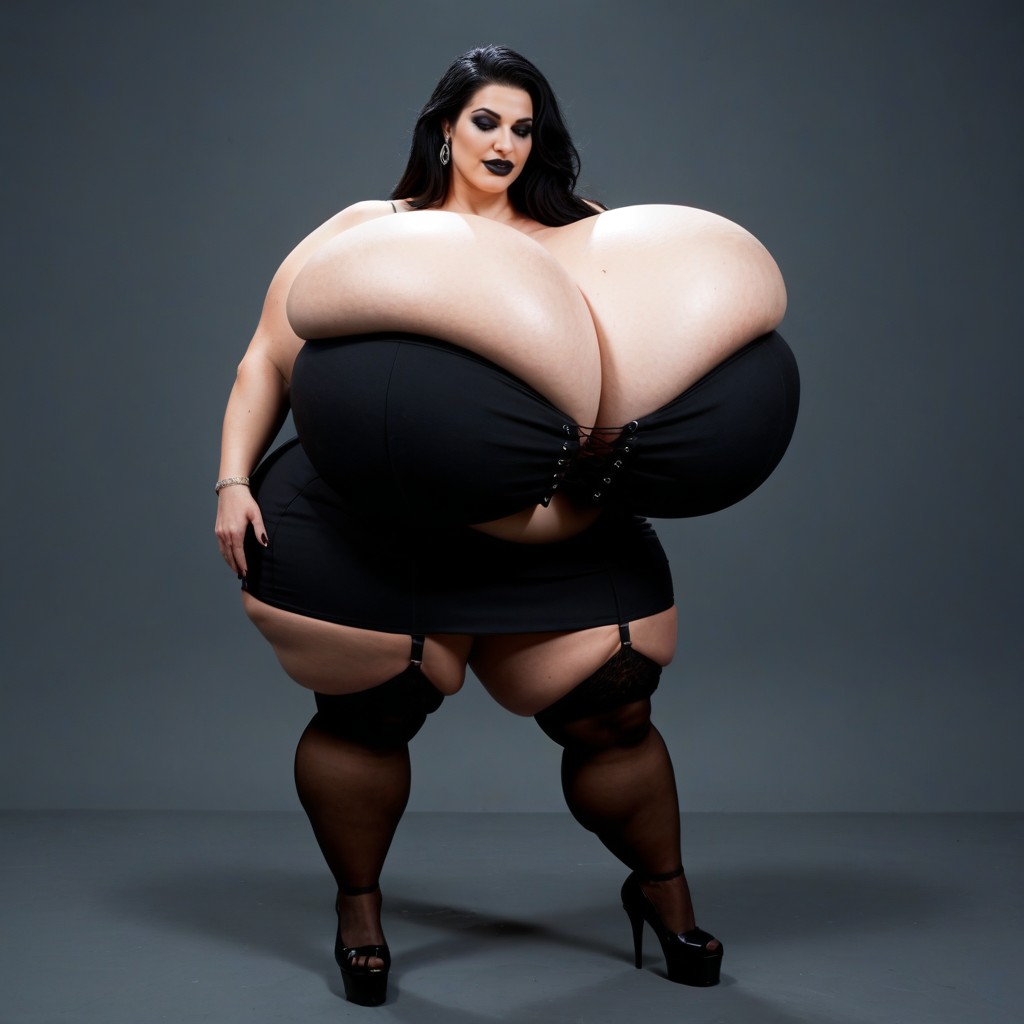 50+, Large Ass, Street AI Porn