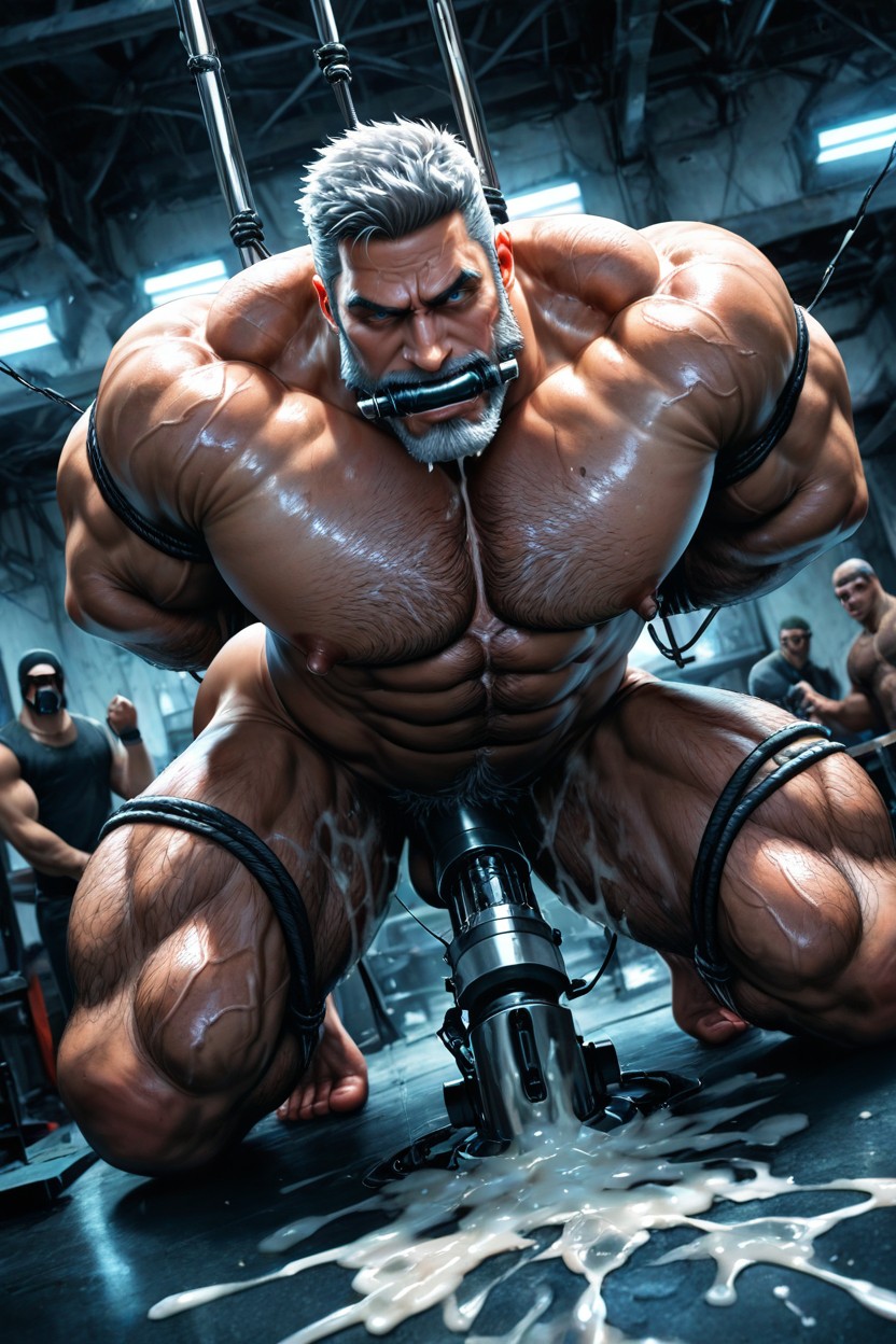 Grey Beard, Fucking Machine, Hands Tied Behind The Back AI同性戀黃片
