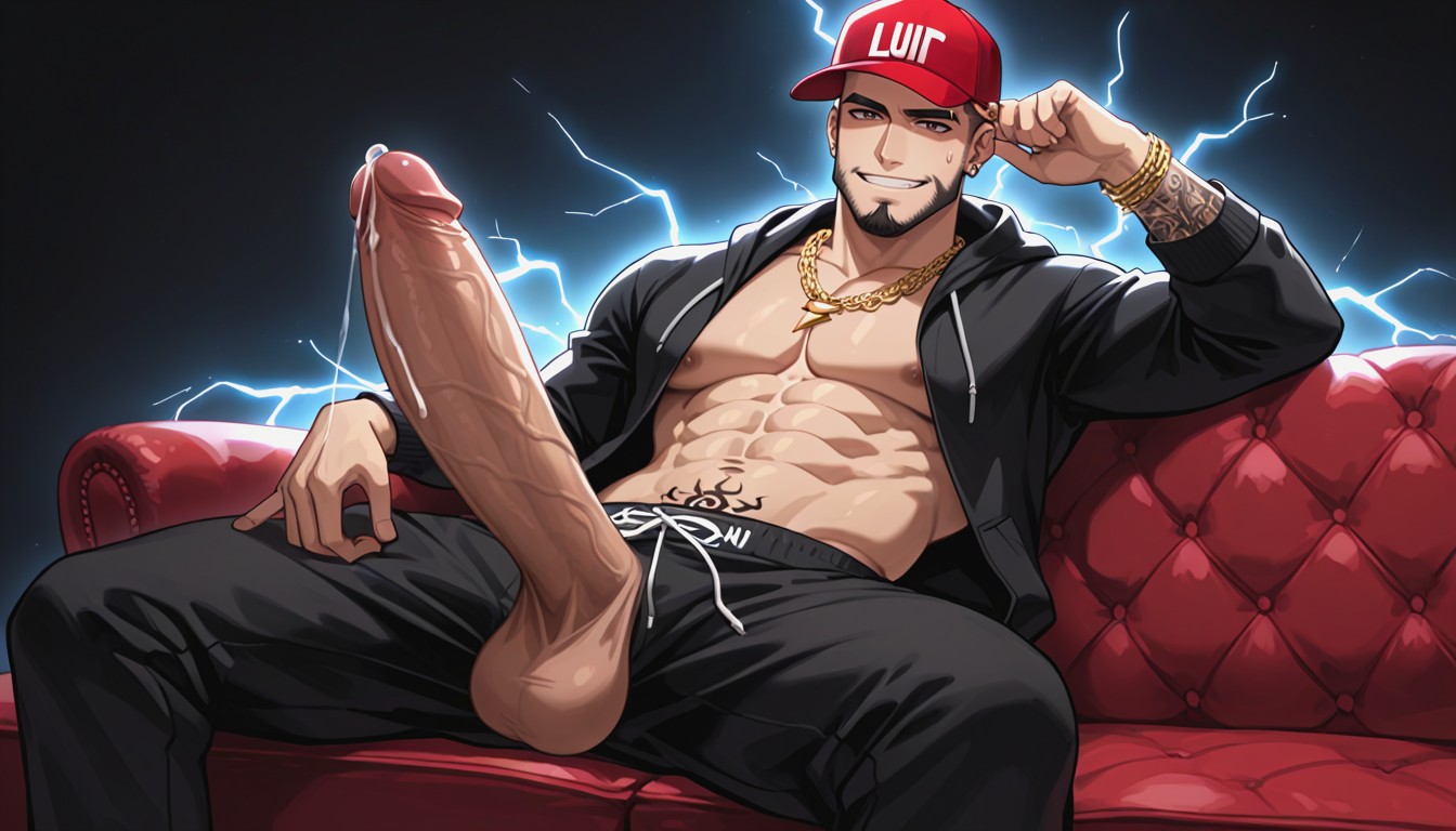 Hot Guys At Party, Black Walls, 腕を広げる ゲイAIポルノ