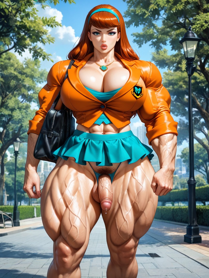 Puffy Anus, Mini Falda, Thick Thighs Hentai IA
