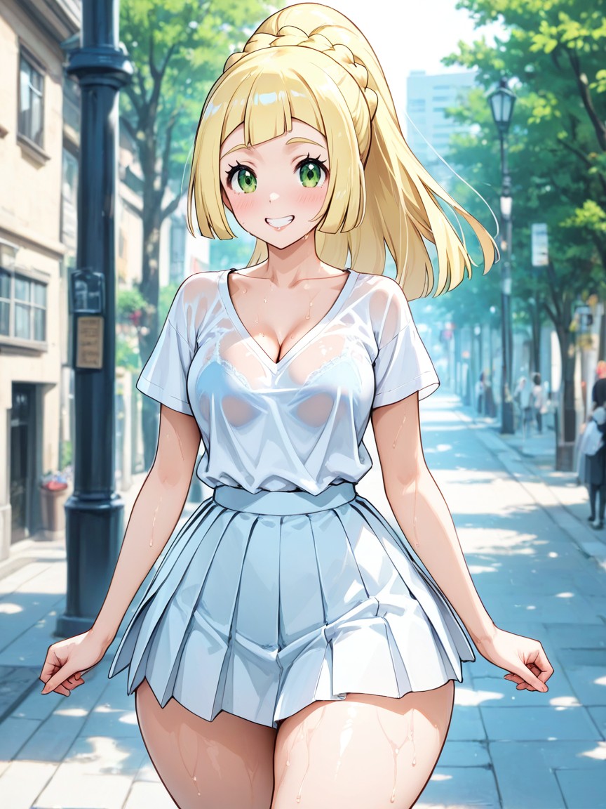 Asian, Showing Teeth, Wasp Waist AI Porn