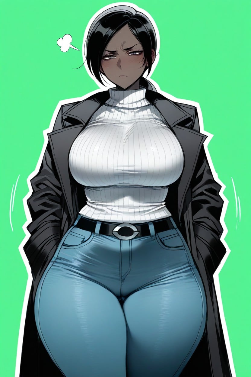 Wii Fit Trainer, Frown, Curvy Milf Hentai AI Porn