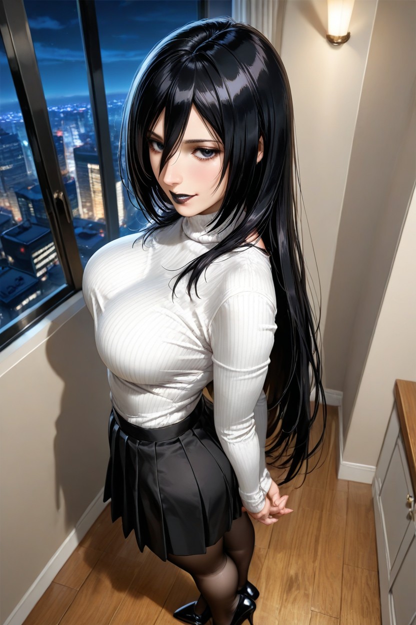 Vista Lateral, Hands Straight, Night Hentai IA