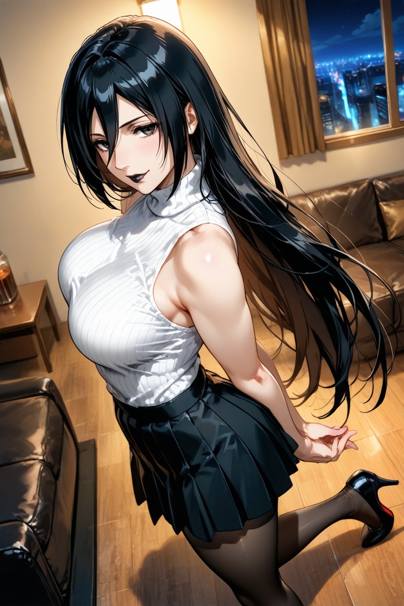 Top Down, Standing, Hands Behind Back Hentai AI Porn