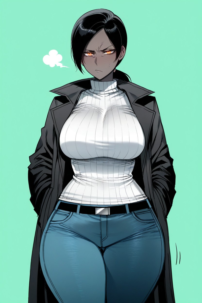 Wii Fit Trainer, Curvy Milf, Deep Brown Skin Hentai AI Porn