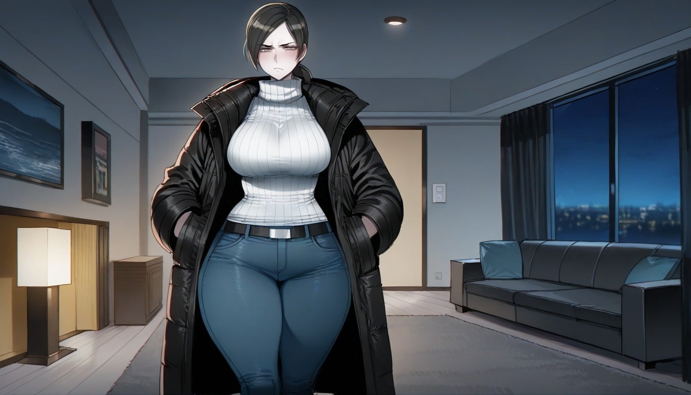 Frown, Annoyed Expression, Soft Shading Hentai AI Porn