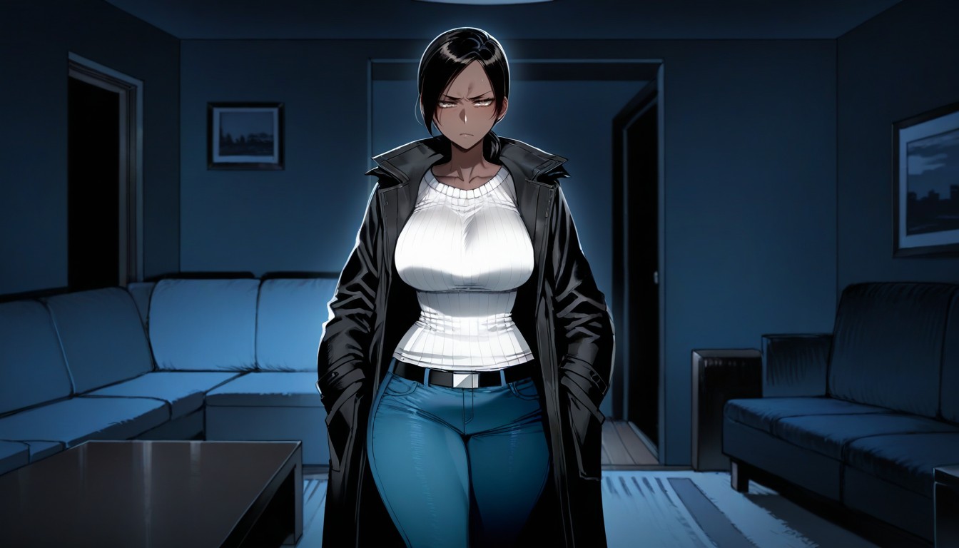 Wii Fit Trainer, Smooth Skin, Black Coat Hentai AI Porn