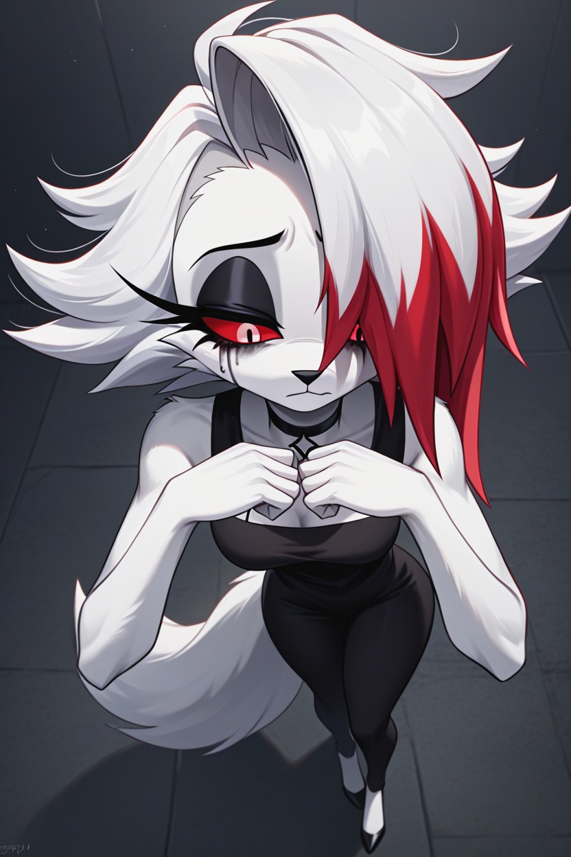 Emo, Long Eyelashes, Full Body Furry AI Porn