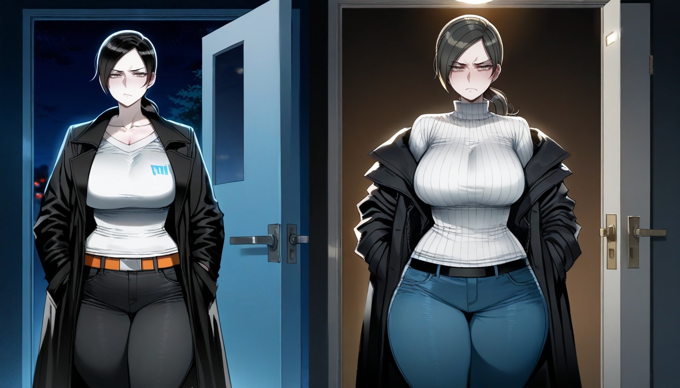 Black Hair, Big Ass, Soft Shading 헨타이 AI 포르노