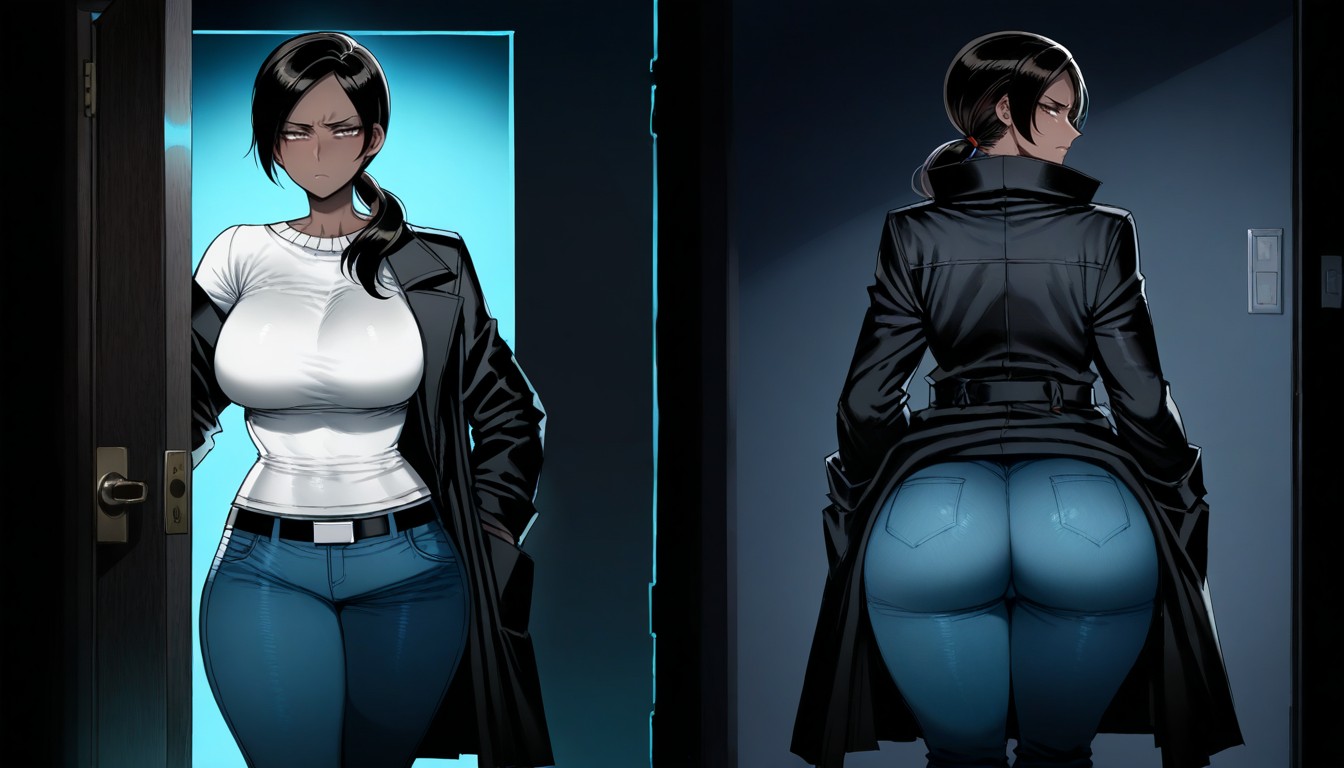 Smooth Skin, Curvy Milf, Soft Shading Hentai IA