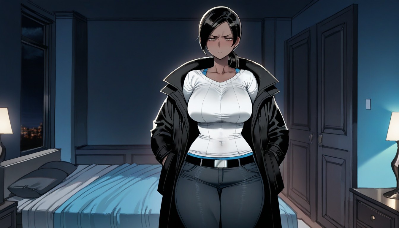 White Sweater, Black Coat, Smooth Lines Hentai AI Porn