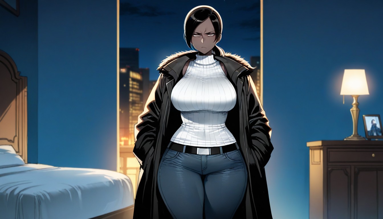 Soft Shading, Smooth Lines, Jeans With Belt AI黃漫