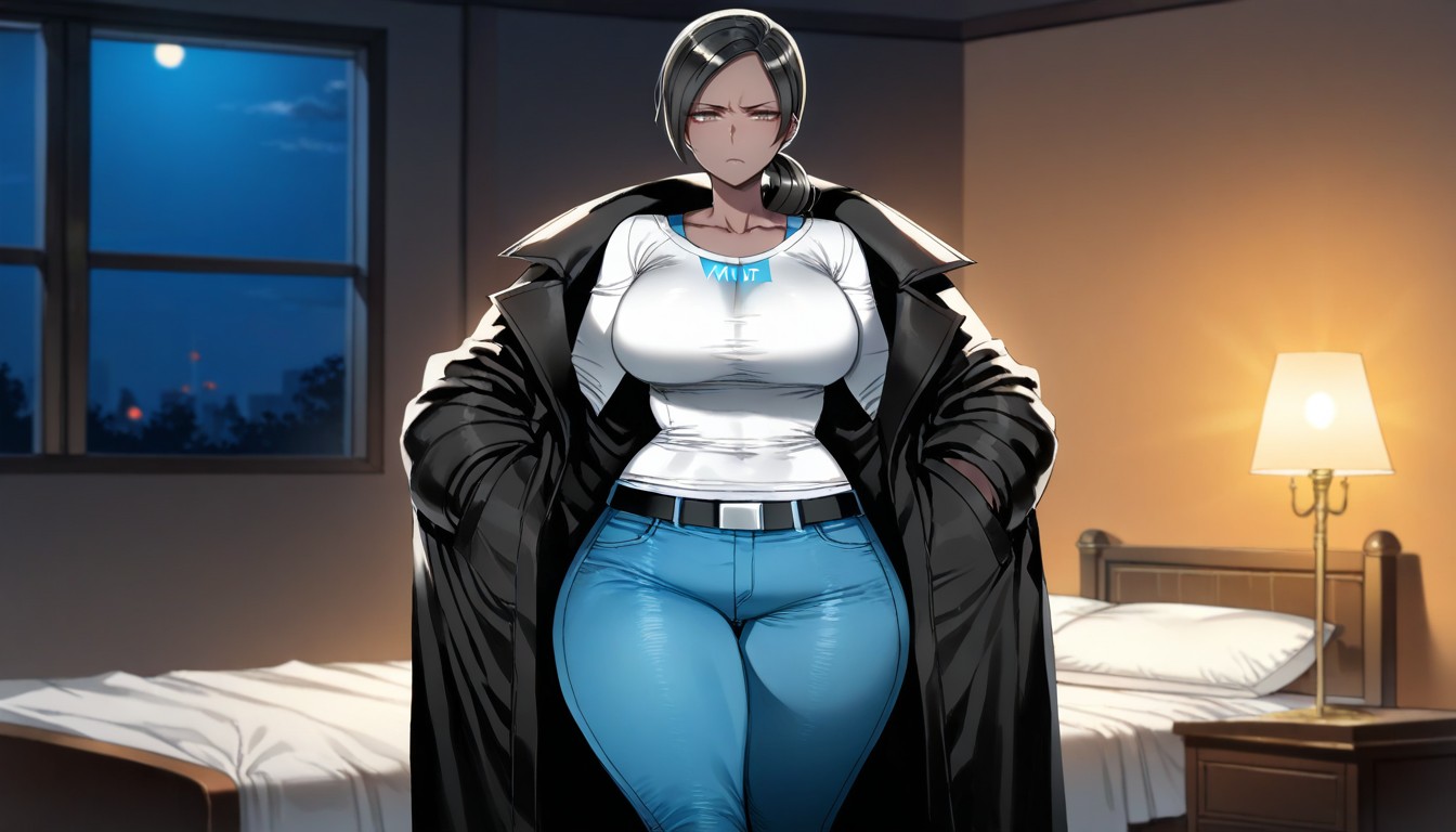 Jeans With Belt, Big Ass, Smooth Lines Hentai KI Porno