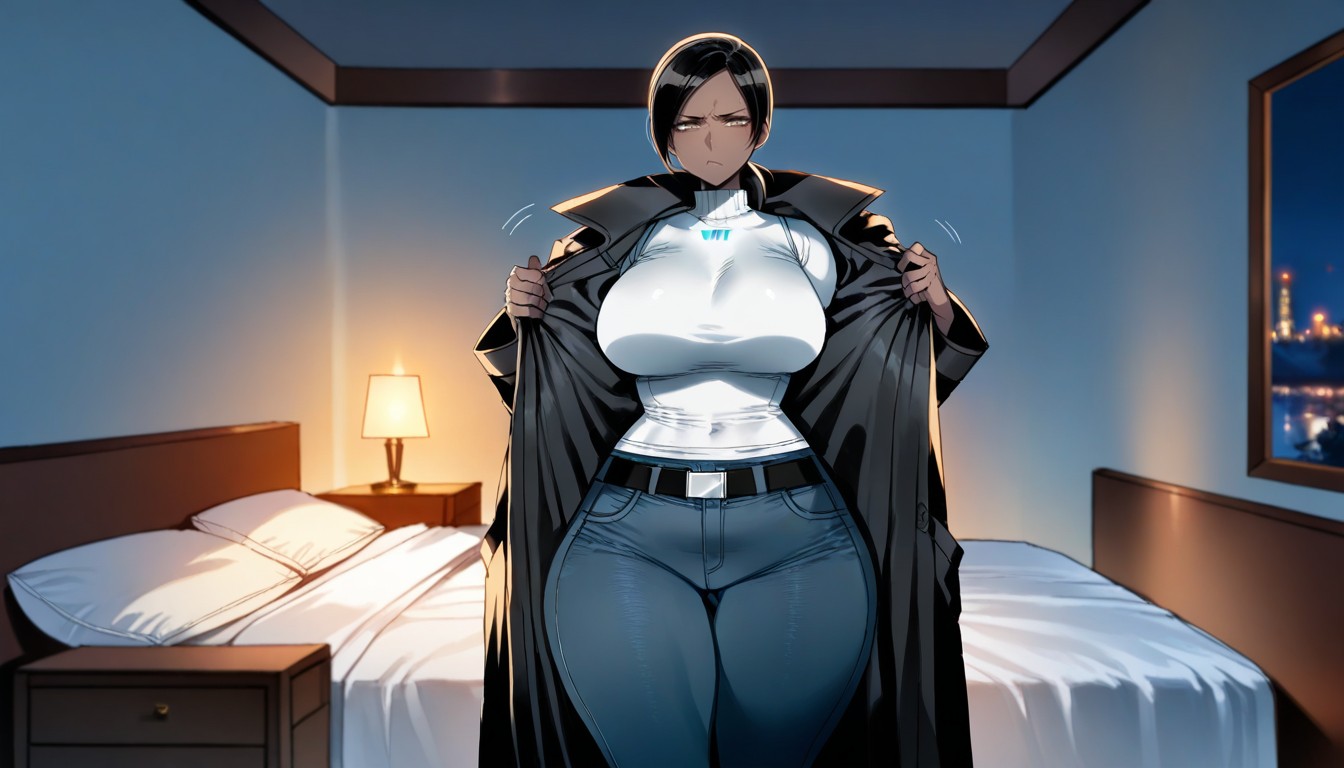 Night Time, Ratatatat Art Style, Warm Lighting Hentai AI Porn