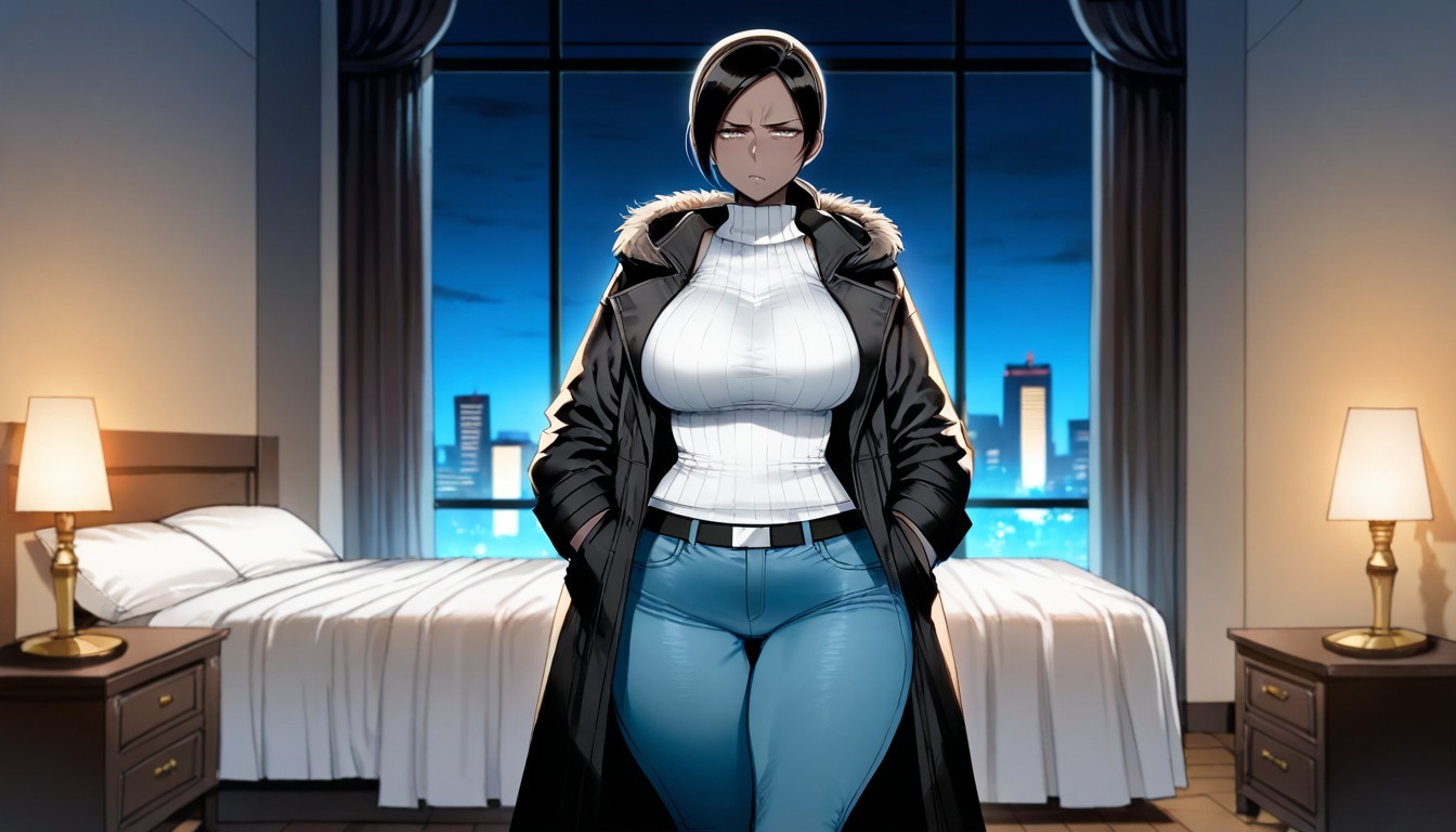 Black Coat, Silent, Thick Thighs Hentai AI Porn