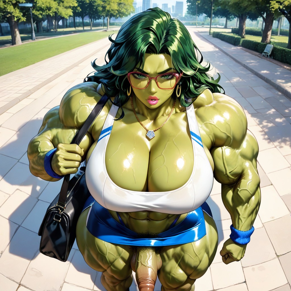 Rounded Very Big Breasts, Hdr, Precum ヘンタイAIポルノ