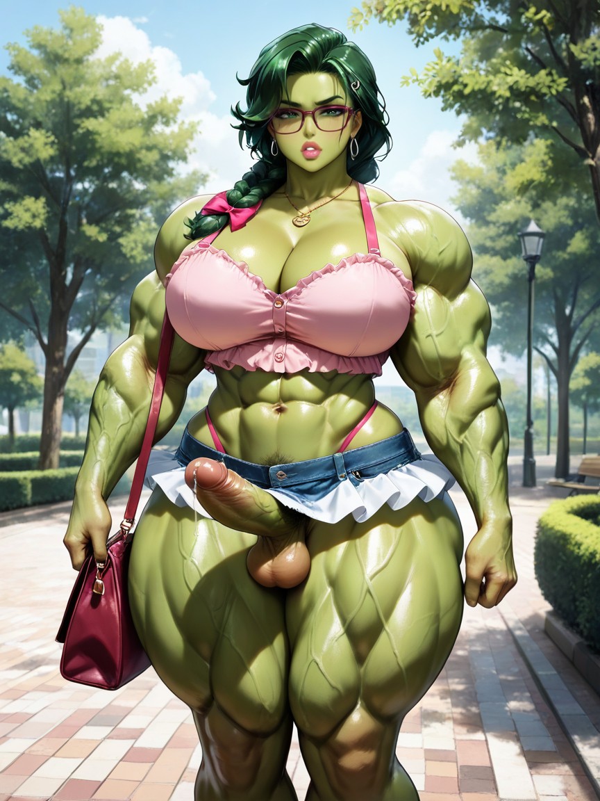 Thick Thighs, Huge Biceps, Mini Jupe Porno IA Hentai