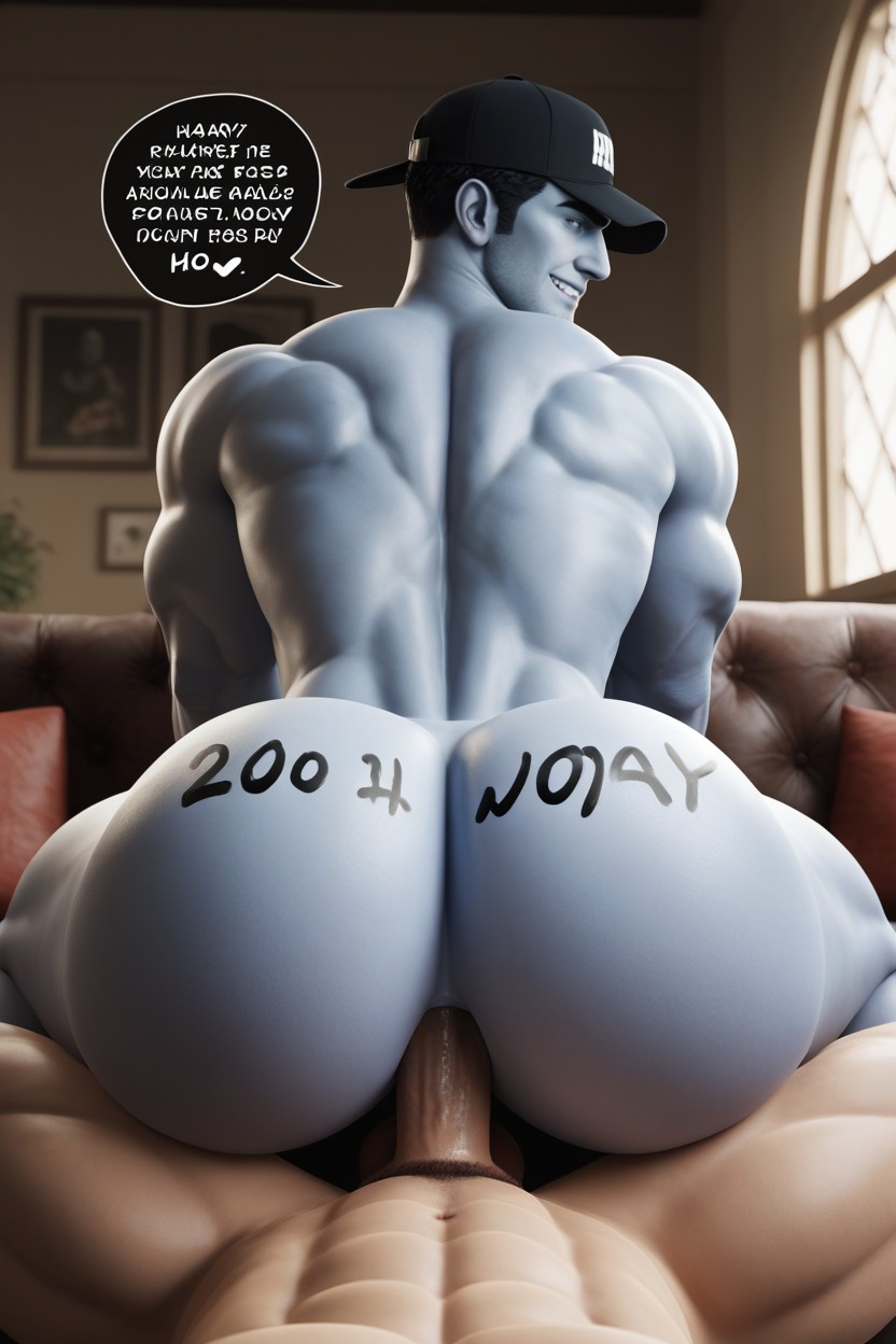 Hole Is Powerful, Top Is A Gay Man, Muscular AI Gay Porn