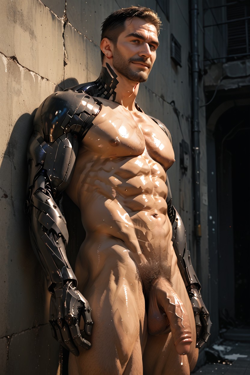Bottom Up, Huge Pecs, Fair Skin AI Gay Porn