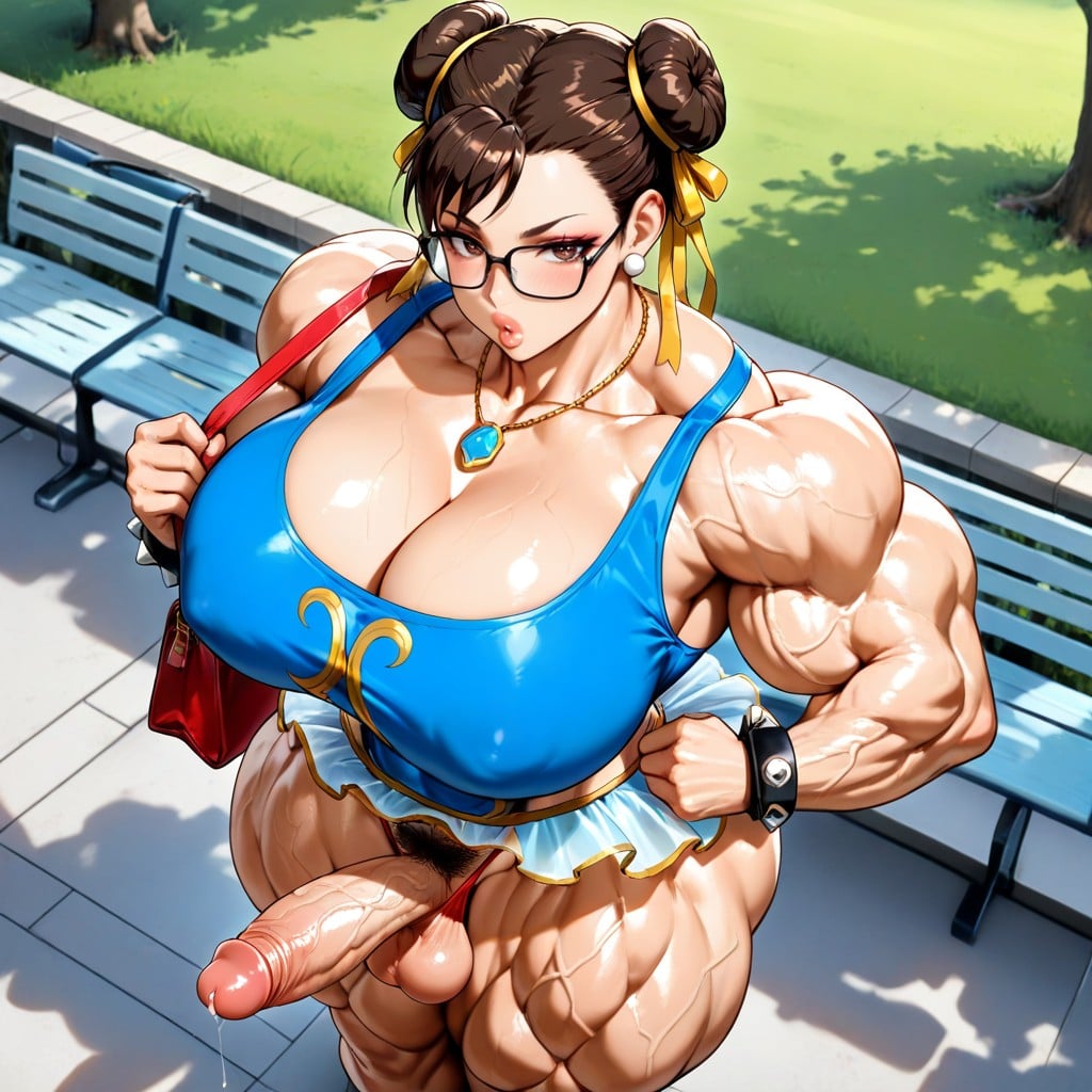 Bimbo, Park, Muscle Shoulders Hentai AI Porn