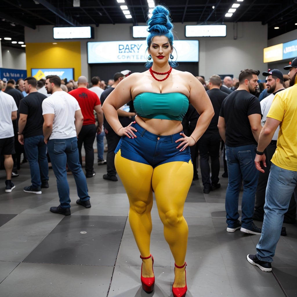 Formfitting Clothes, Bunda Extremamente Grande, And Merchandise Pornografia de IA