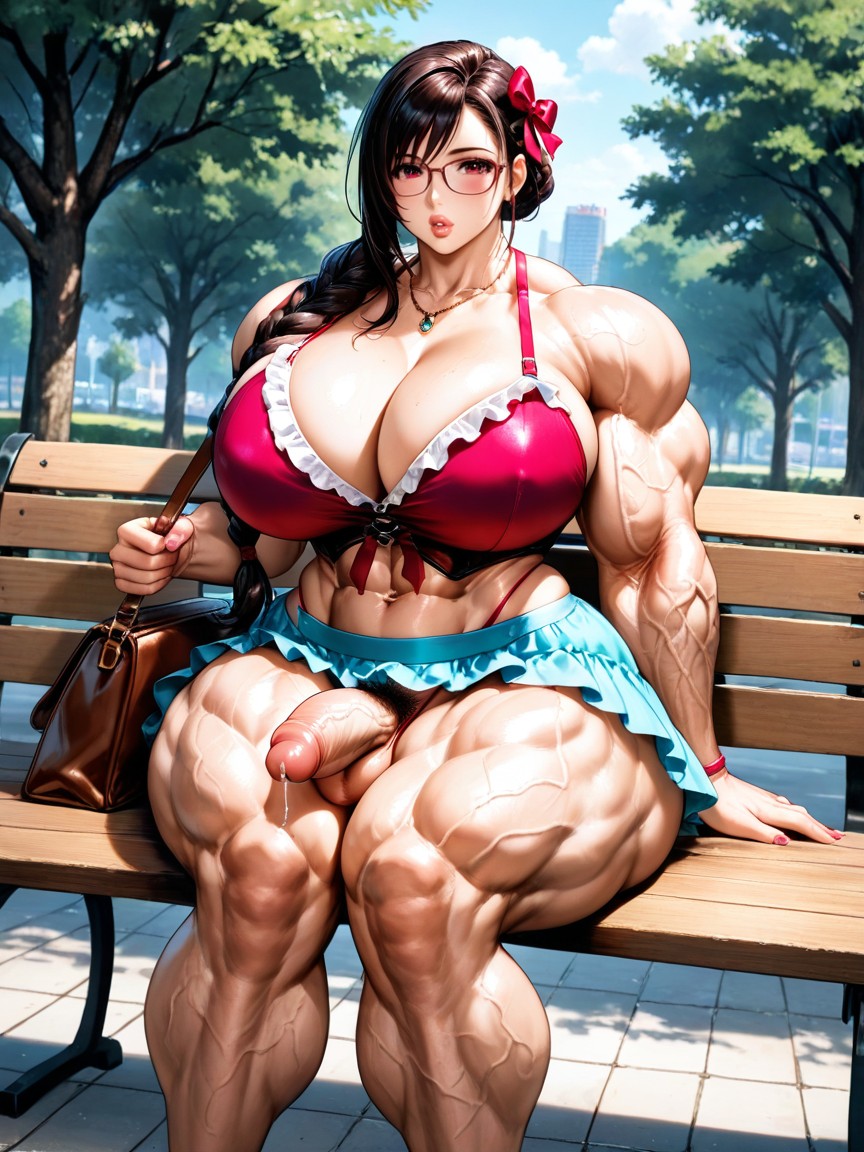 18+, Abs, On A Park Bench Hentai AI Porn