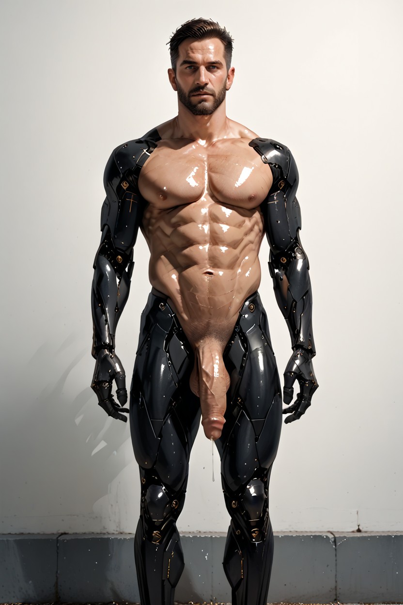 Huge Pecs, Detailed Face, Blushing AI Gay Porn