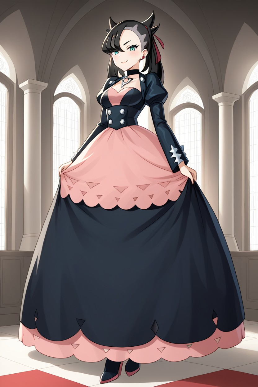 Fully Covered Body, Massive Hoopskirt, Bimbo AI Porn