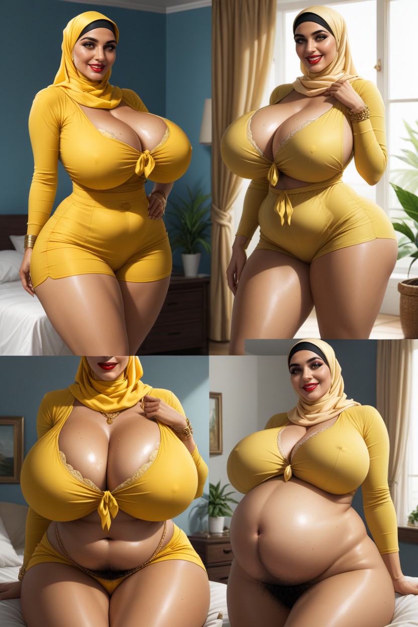 A Front Tie Knot Blouse, Side View, Indoor Plants Porno IA Hentai