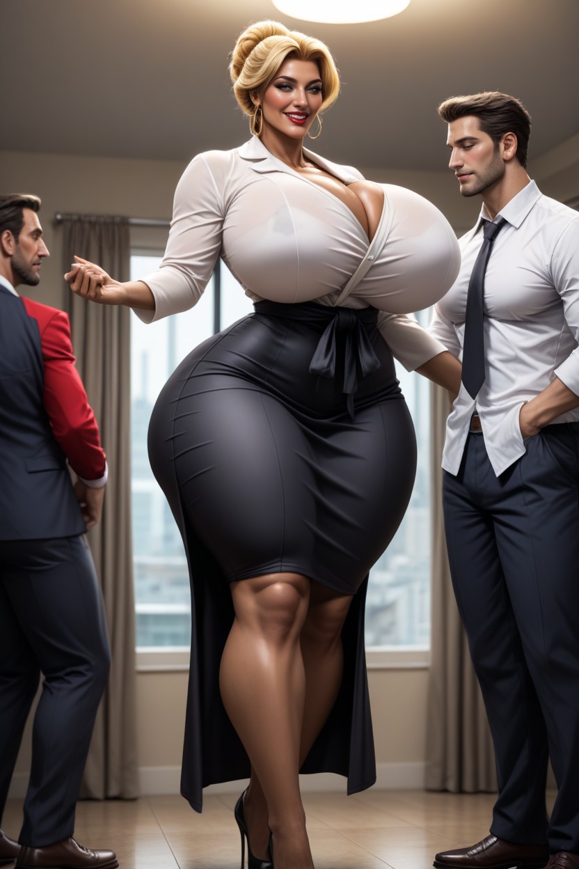 Man With Huge Dick, Form Fitting Clothes, Voluptuous AI Porn