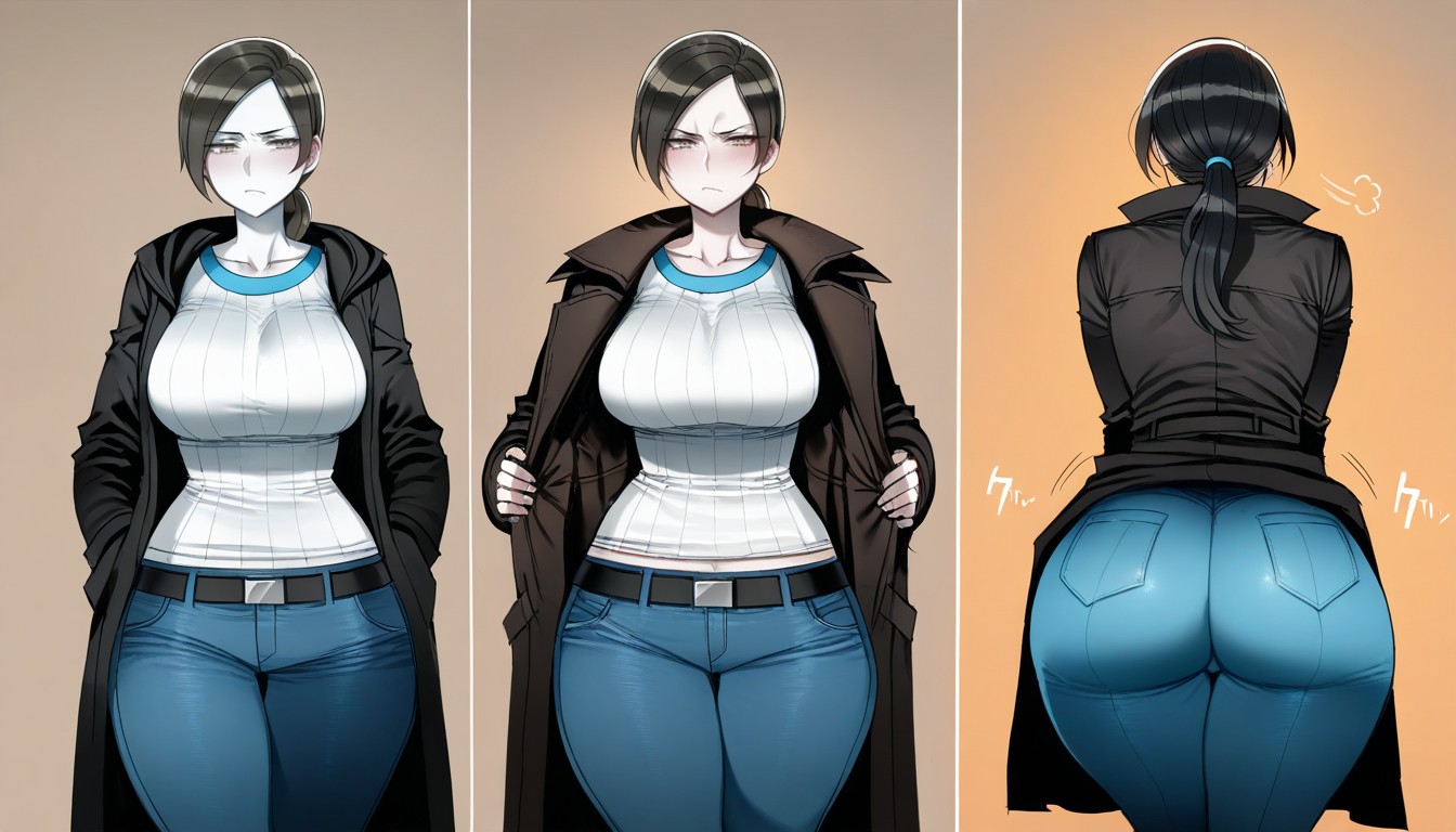 Curvy Milf, Ratatatat Art Style, Frown Hentai IA