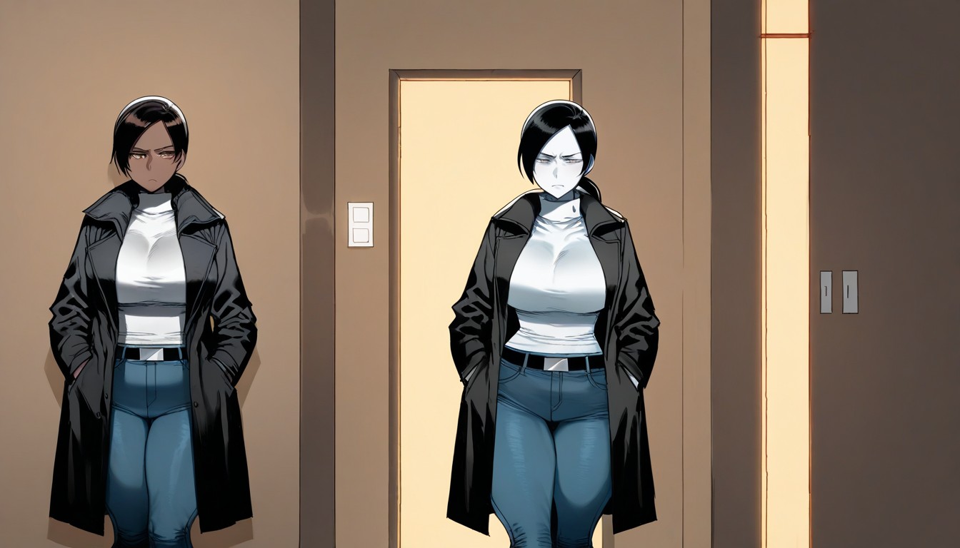 Standing In Front Of Viewer, Front View, Alone Hentai IA