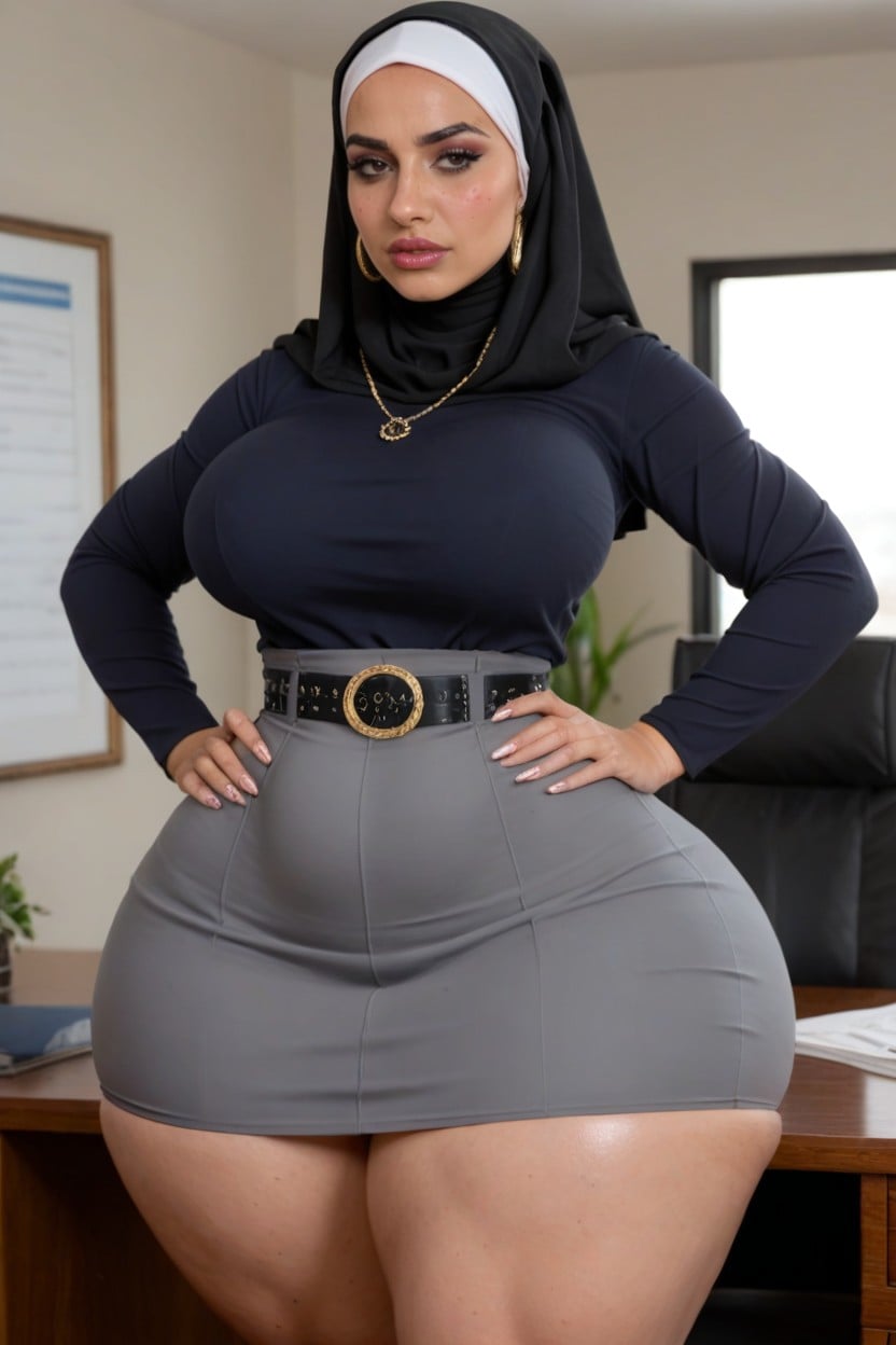 Peito Médio, Ampulheta, Wide Booty Pornografia de IA