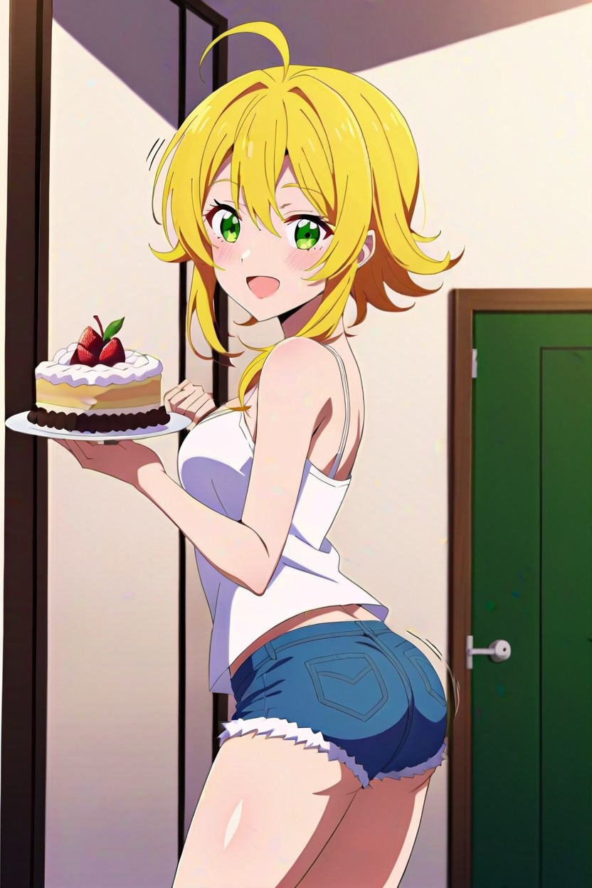 Yellow Hair, Motion Lines, Nime Coloring Hentai AI Porn